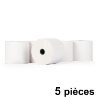 123encre rouleau de caisse enregistreuse 57x65x12 thermo (5 pièces) - blanc 300322