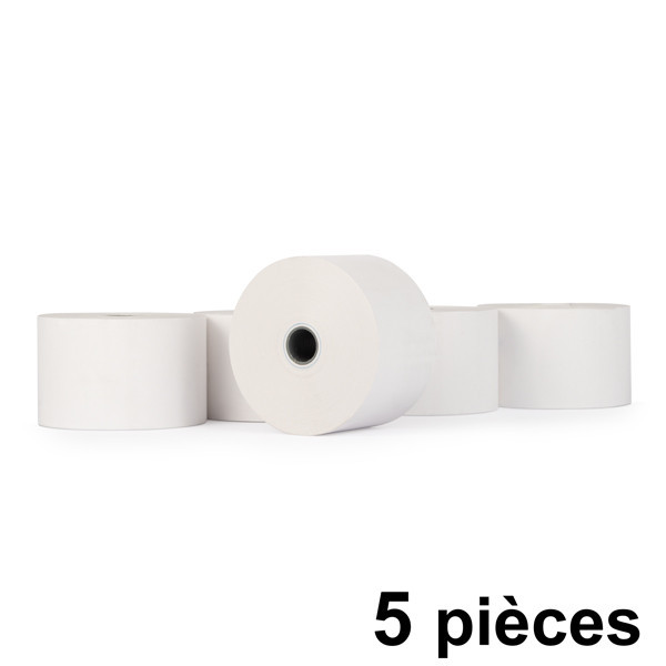 123encre rouleau de caisse enregistreuse 60x70x12 thermo (5 pièces) - blanc 302115 - 1