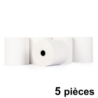 123encre rouleau de caisse enregistreuse 76x70x12 thermo (5 pièces) - blanc 300328