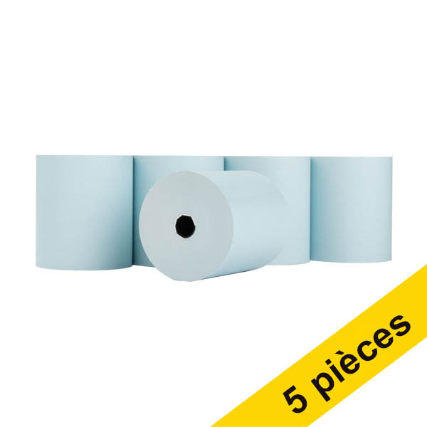 123encre rouleau de caisse enregistreuse 80x80x12 mm thermo (5 pièces) - bleu 302689 - 1