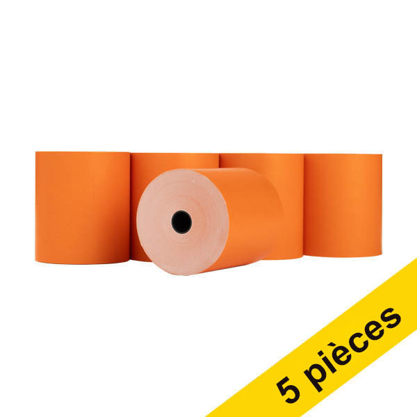 123encre rouleau de caisse enregistreuse 80x80x12 mm thermo (5 pièces) - orange 302688 - 1