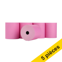 123encre rouleau de caisse enregistreuse 80x80x12 mm thermo (5 pièces) - rose 302690