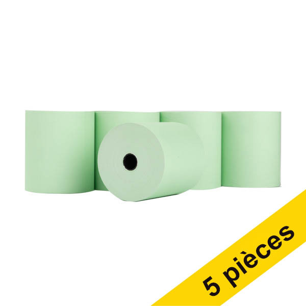 123encre rouleau de caisse enregistreuse 80x80x12 mm thermo (5 pièces) - vert 302691 - 1