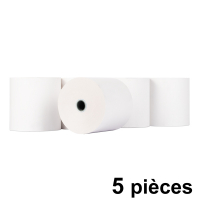 123encre rouleau de caisse enregistreuse 80x80x12 thermo (5 pièces) - blanc 300331