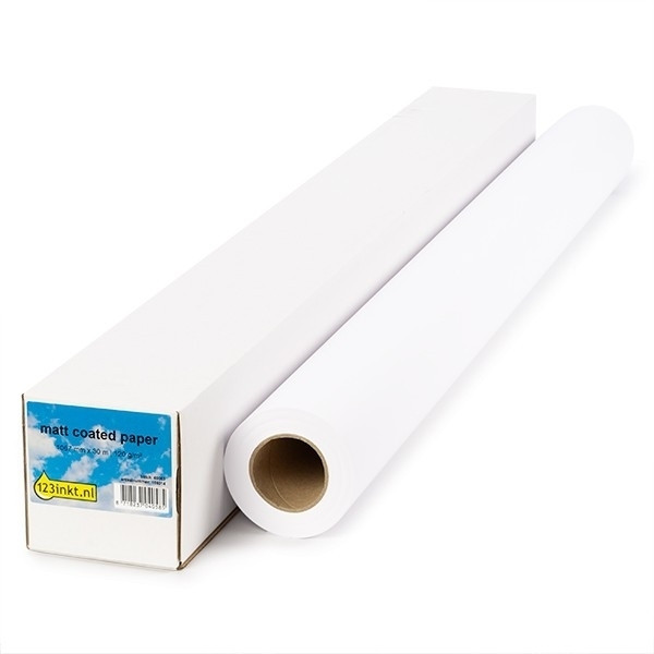 123encre rouleau de papier couché mat 1067 mm (42 pouces) x 30 m (120 g/m²) 155070 - 1