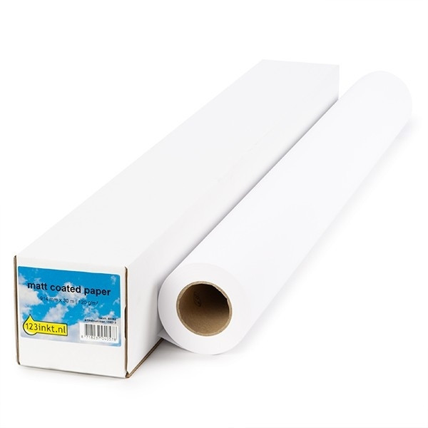 123encre rouleau de papier couché mat 914 mm (36 pouces) x 30 m (120 g/m²) 155069 - 1