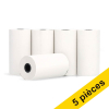 123encre rouleau de papier de caisse thermique 57x30x8 48 g/m² (5 pièces) - blanc 303629 - 1