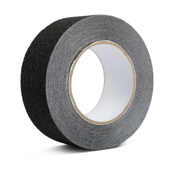 123encre ruban antidérapant en PVC avec surface sablée 50 mm x 10 m - noir 302547 - 1