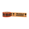 123encre ruban d'avertissement 'Fragile' 50 mm x 66 m (3 rouleaux) - orange 301782 - 2