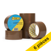 123encre ruban d'emballage 38 mm x 66 m (6 rouleaux) - marron 301982 - 1