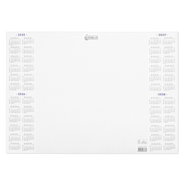 123encre sous-main 50 x 35 cm 2025-2028 (40 feuilles) 301966 - 1