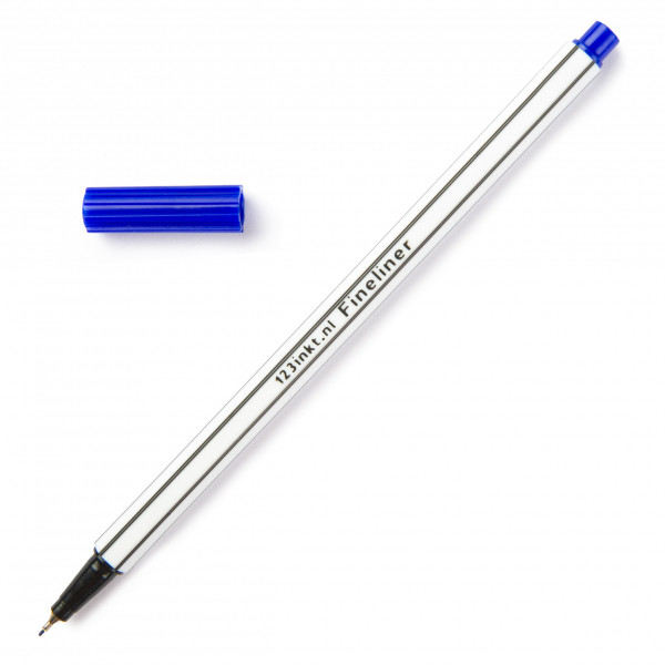 123encre stylo-feutre pointe fine - bleu 300297 - 1