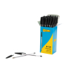 123encre stylo à bille transparent (50 pièces) - noir 302084 - 2