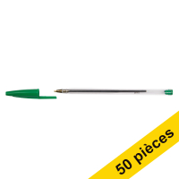 123encre stylo à bille transparent (50 pièces) - vert 302082
