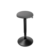 123encre tabouret rond ergonomique avec ressort à gaz (47 cm - 64 cm) - noir 390052
