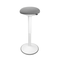 123encre tabouret rond ergonomique avec ressort à gaz (57 cm - 82 cm) - blanc 390051