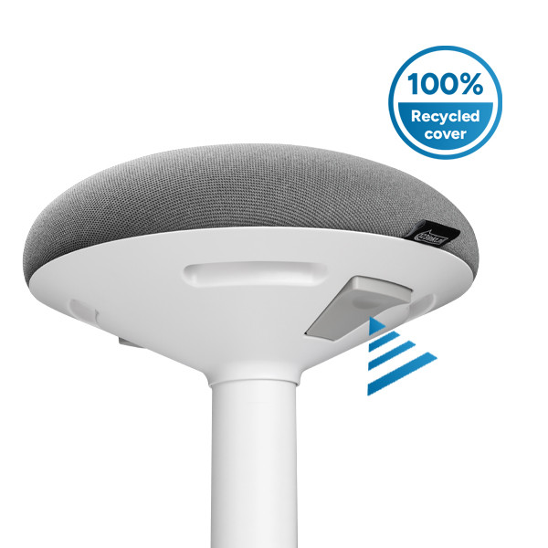 123encre tabouret rond ergonomique avec ressort à gaz (57 cm - 82 cm) - blanc 390051 - 5