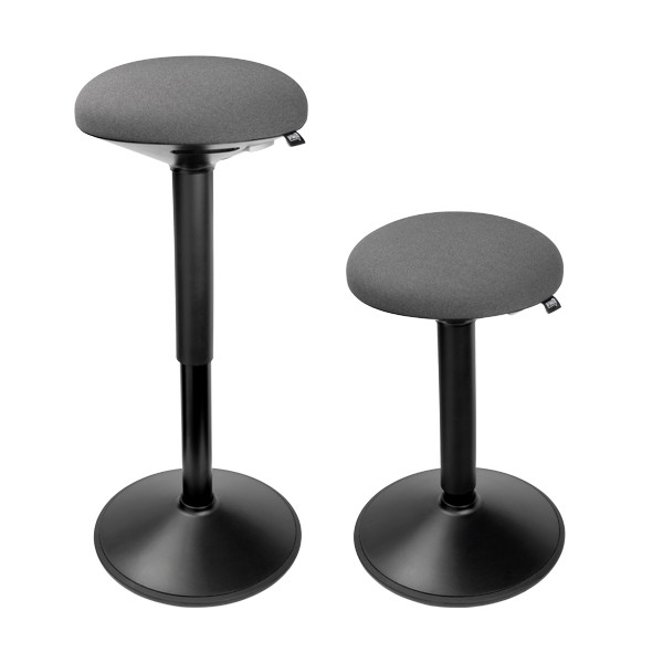 123encre tabouret rond ergonomique avec ressort à gaz (57 cm - 82 cm) - noir 390050 - 3