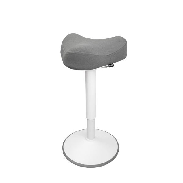 123encre tabouret triangulaire ergonomique avec ressort à gaz (48 cm - 65 cm) - blanc 390049 - 1