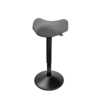 123encre tabouret triangulaire ergonomique avec ressort à gaz (48 cm - 65 cm) - noir