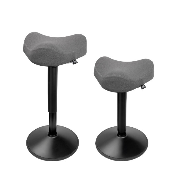 123encre tabouret triangulaire ergonomique avec ressort à gaz (48 cm - 65 cm) - noir 390048 - 3