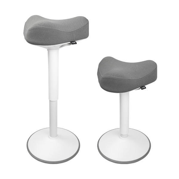 123encre tabouret triangulaire ergonomique avec ressort à gaz (58 cm - 83 cm) - blanc 390047 - 3