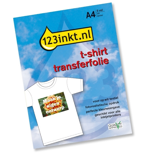 Film transfert pour T-shirt textile blanc (5 feuilles) 060800 - 1