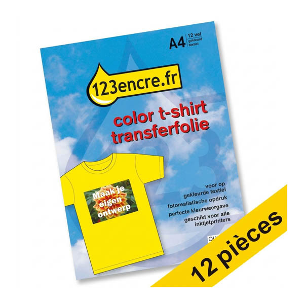 Offre : 12 feuilles de film de transfert pour T-shirt couleur 060860 - 1