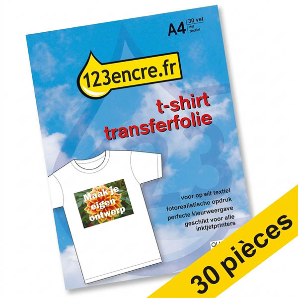 Offre : 30 feuilles de film de transfert pour T-shirt textile blanc 060810 - 1