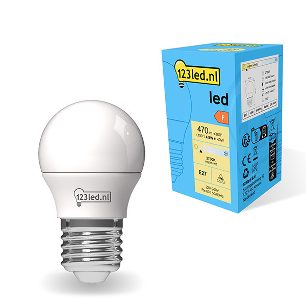 123led E27 ampoule LED sphérique mate 4,9W (40W) LDR01806 - 1
