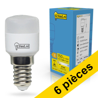Offre : 6 x 123led ampoule LED E14 | Tube T26 | Mat | 2700 K | 1,3 W (équivalent 16 W) LDR02367