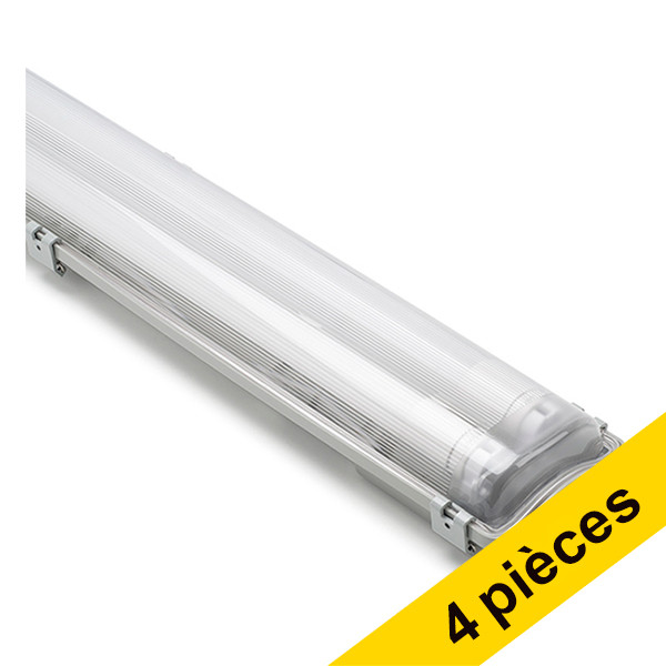 Offre : 4x 123led IP65 luminaire fluorescent 150 cm | 4000K | 5280 lumens (22W) avec tube fluorescent LDR08632 - 1