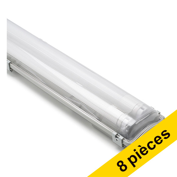 Offre : 8x 123led IP65 luminaire fluorescent 120 cm | 4000K | 4320 lumens (18W) avec tube fluorescent LDR08627 - 1