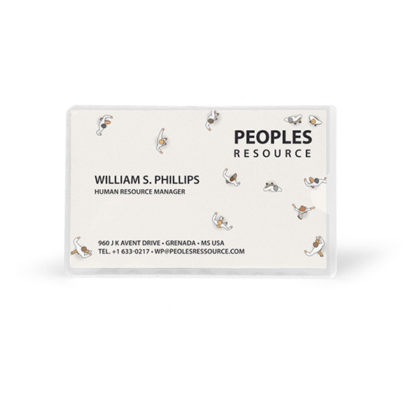 3L pochettes pour cartes de viste adhésives avec ouverture sur le côté court 95 x 60 mm (100 pièces) 405087 - 3