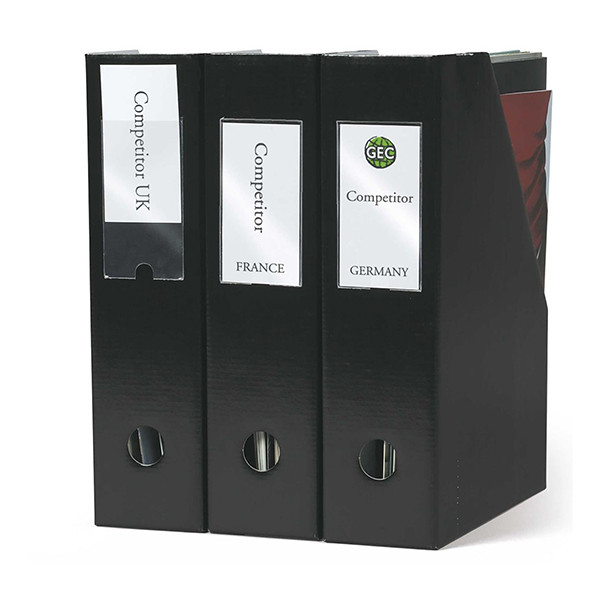 3L porte-étiquettes autocollants avec cartes à insérer 55 x 150 mm (6 pièces) 423086 - 1