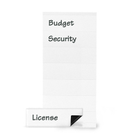 3L porte-étiquettes magnétiques avec inserts 25 x 75 mm (6 pièces) 423091