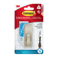 3M Command crochet autocollant 1,3 kg - chrome 214507