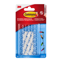 3M Command fixation murale autoadhésive transparente (20 pièces) 214505