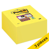 Offre : 3x 3M Post-it notes super collantes 76 x 76 mm (350 feuilles) - jaune jonquille 280047 - 1