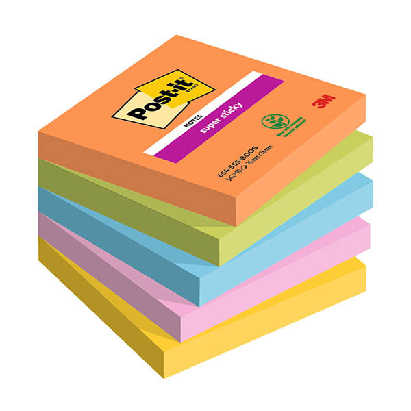 3M Post-It super sticky Boost notes 76 x 76 mm (5 pièces) 425629 - 1