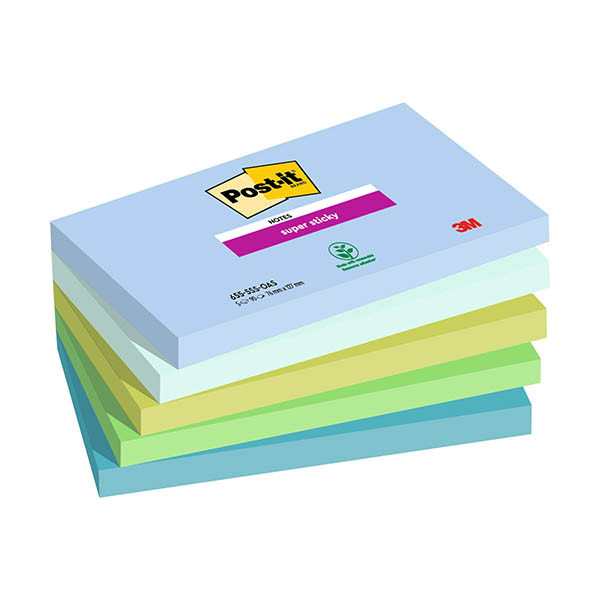 3M Post-It super sticky Oasis 76 x 127 mm (5 pièces) 425610 - 1