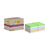 3M Post-It super sticky notes recyclées assorties 76 x 76 mm (12 pièces) 425637