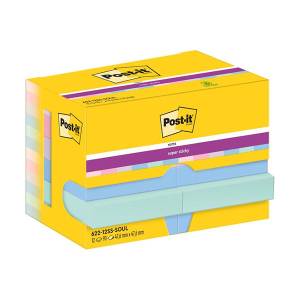 3M Post-it Super Sticky notes Soulful 47,6 x 47,6 mm (12 pièces) 201009 - 1