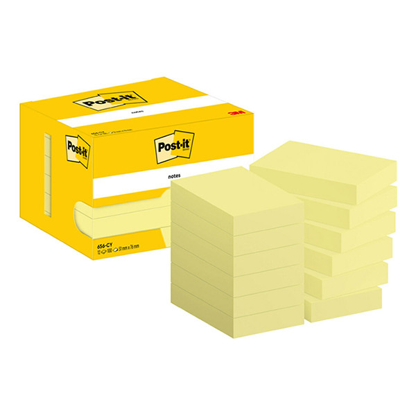 3M Post-it notes 51 x 76 mm (12 pièces) - jaune 201035 - 1