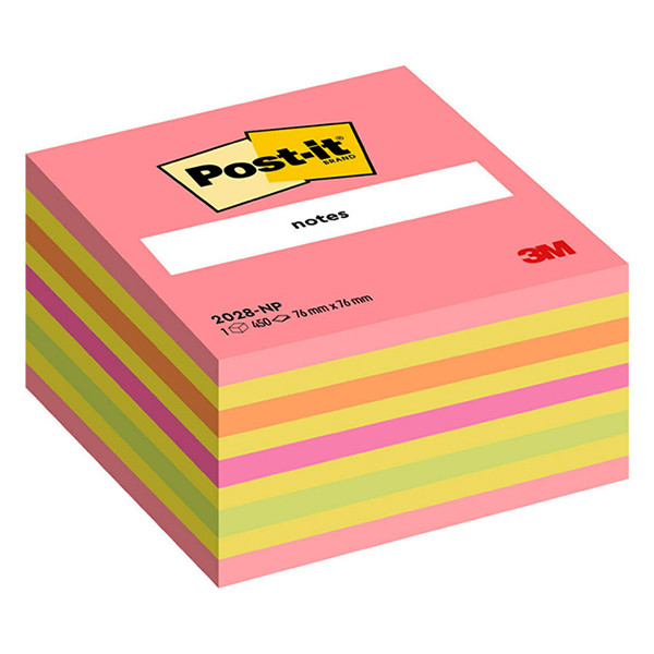 3M Post-it notes repositionnables 76 x 76 mm - rose fluo 201330 - 1
