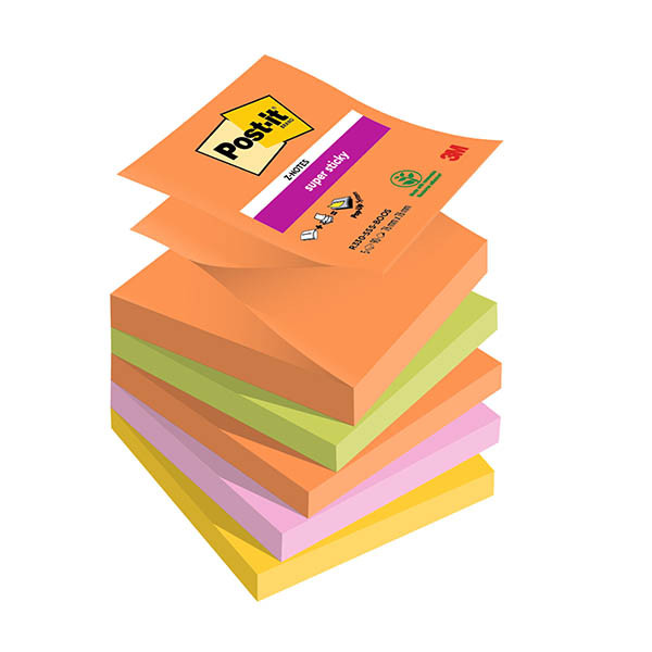 3M Post-it super sticky Z-notes Boost 76 x 76 mm (5 pièces) 425644 - 1