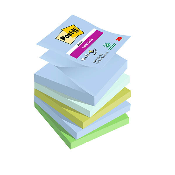 3M Post-it super sticky Z-notes Oasis 76 x 76 mm (5 pièces) 425645 - 1