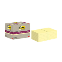3M Post-it super sticky notes recyclées 76 x 76 mm (12 pièces) - jaune 425640