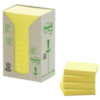 3M Post-it tour de notes recyclées 38 x 51 mm (pack de 24) - jaune 201384