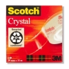 3M Scotch ruban adhésif Crystal Clear 19 mm x 33 m 201262 - 1